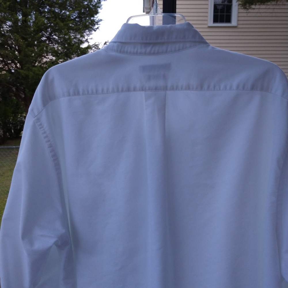 SOLD !!! Van Heusen White Oxford Size 18 1/2 LS 34/35 - Picture 5 of 6
